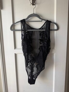 Bluebella Sheer Black Lace Bodysuit